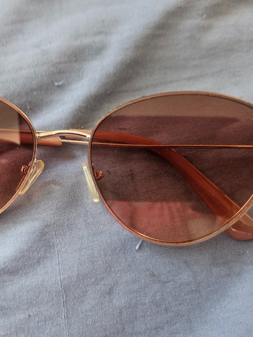 Gold Rimmed Brown Lens Cat Eye Women's Sunglasses